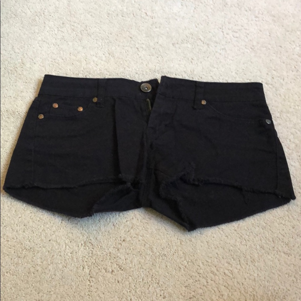 Black short shorts